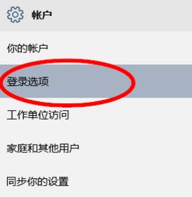登录选项