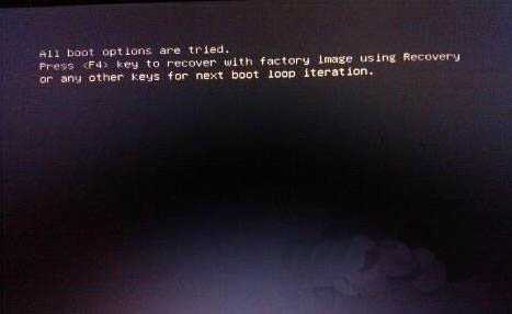 开机提示all boot options are tried